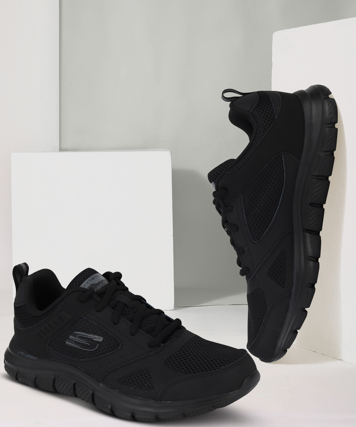 Skechers running shoes black hotsell