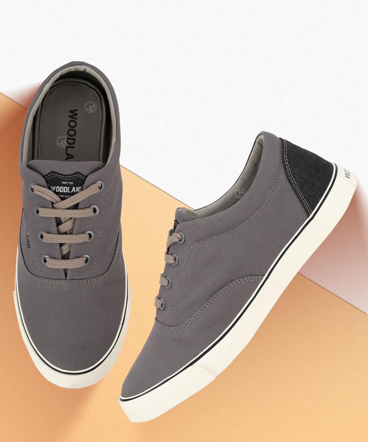 WOODLAND Canvas Shoes For Men Grey 11 Price History