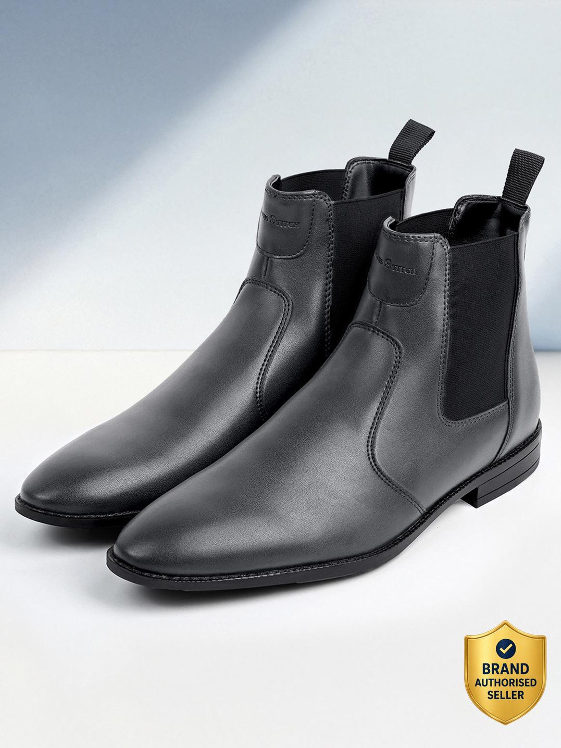 LOUIS STITCH Handmade Ash Grey Chelsea Boots for Riding Biking for Men - RGCL - UK 6 Boots For Men