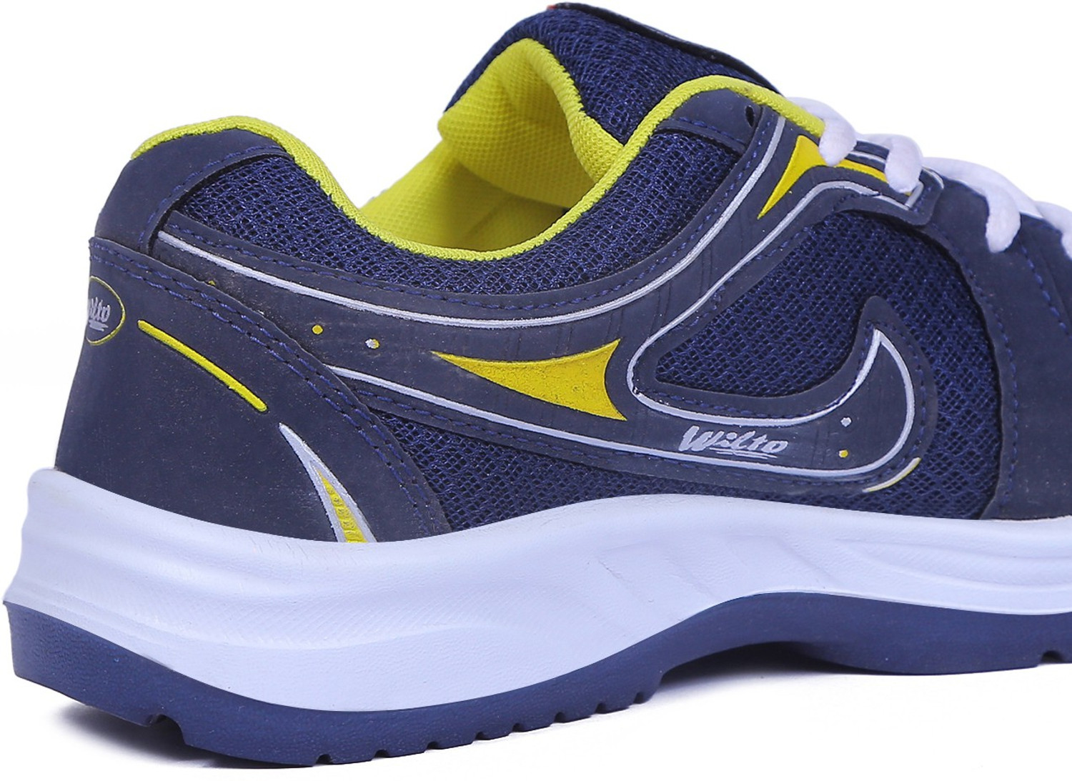 Image of asian Asian Bullet-13 sports shoes for men | Stylish Casual sport shoes for men | running shoes for boys | Lace up Lightweight yellow shoes for running, walking, gym, trekking, hiking & party For Men (Navy, Yellow , 8)