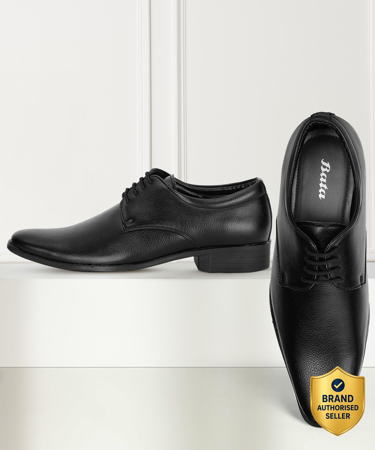 Image of Bata Derby For Men (Black , 5)