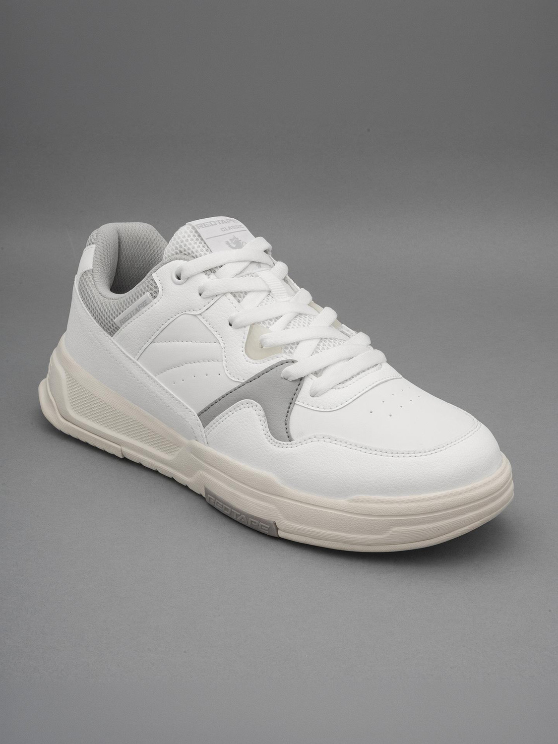 Comfortable Wear Sneakers For Men (White, Grey , 8)