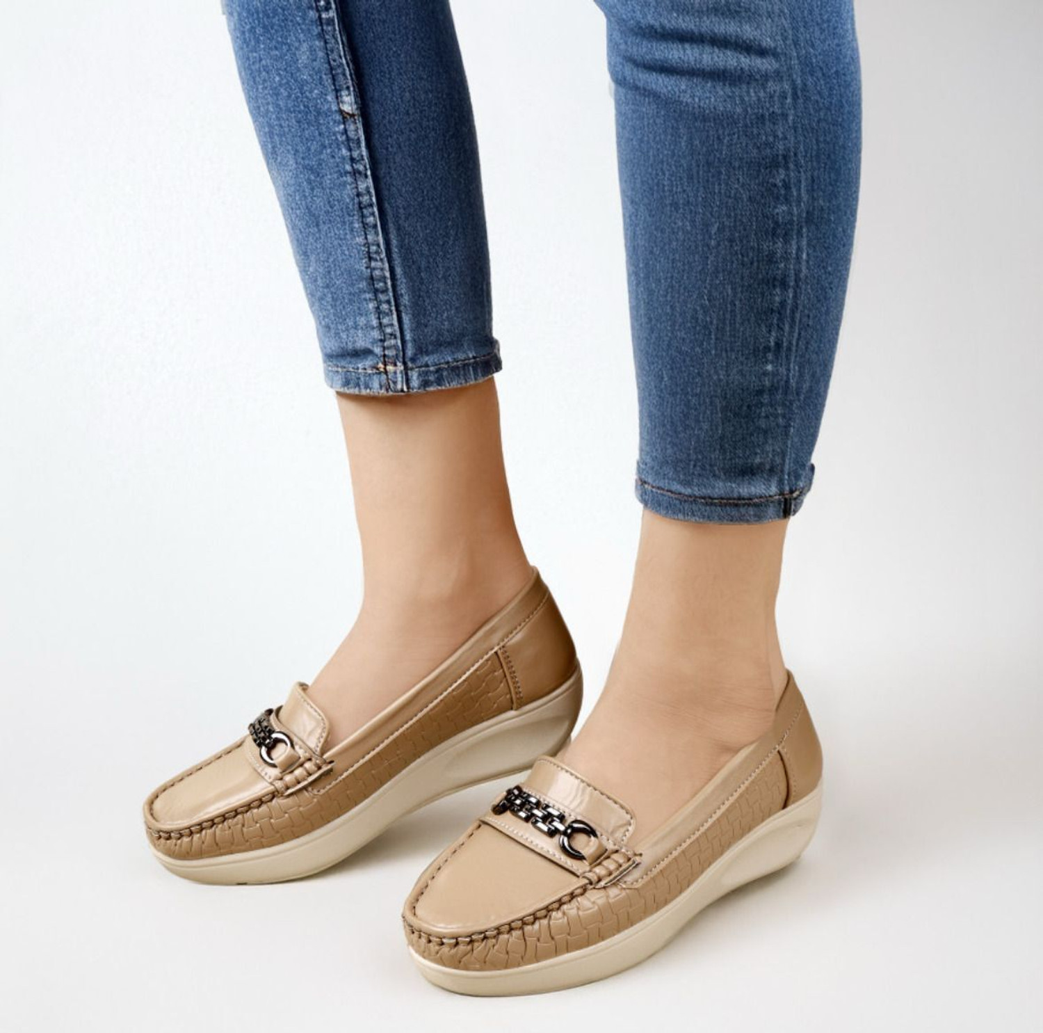 Image of Deals4you Women Soft Comfortable Slip-On Buckle Loafers for Casual Loafers For Women Loafers For Women (Purple , 4)