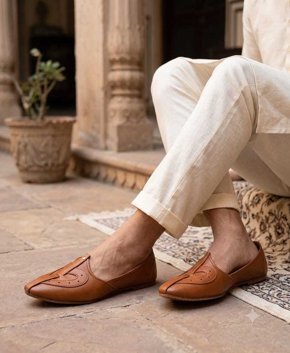 Image of GUYSKALER Miraga - Tan T.P.R Sole | Premium Leather Boots Party Wear For Men (Tan , 6)