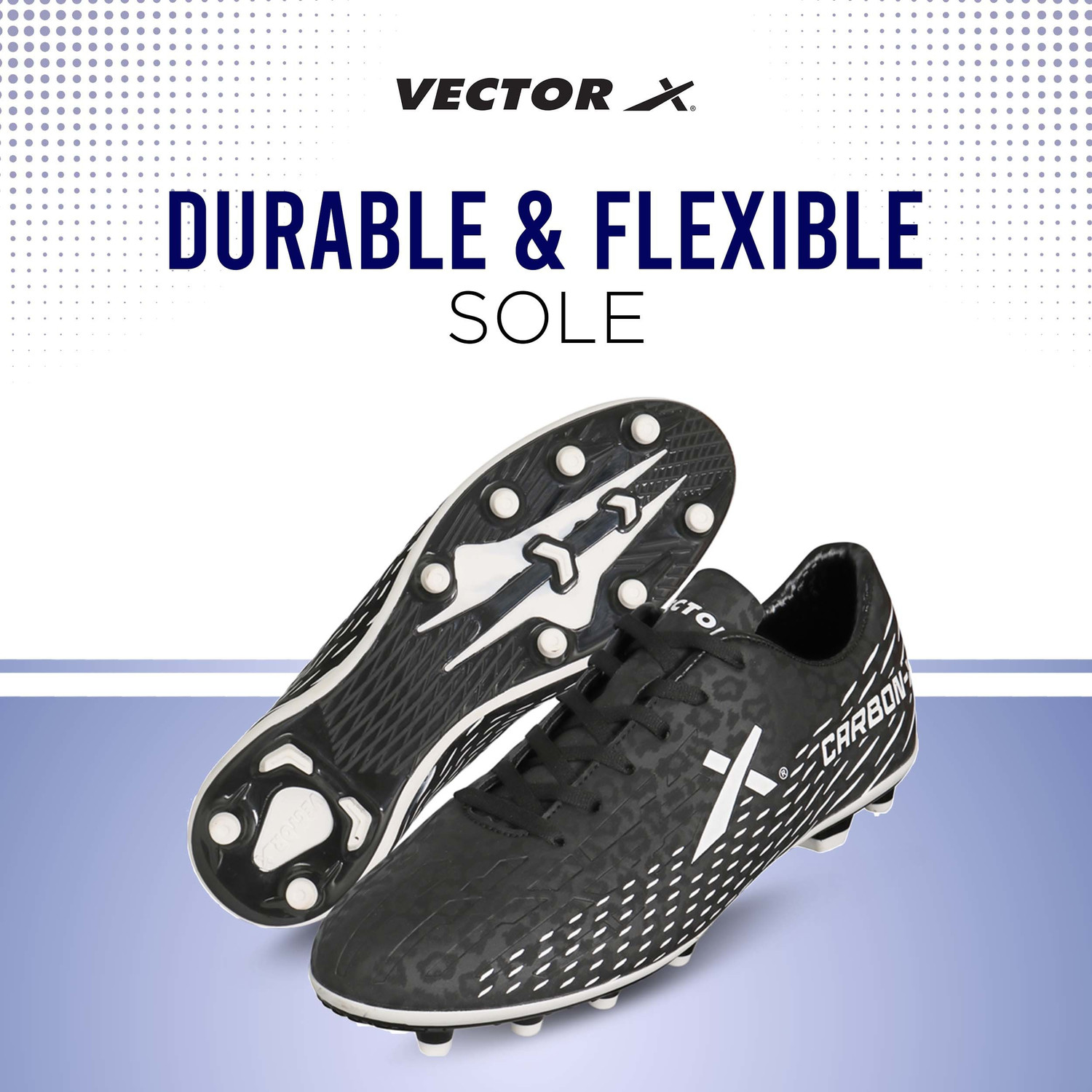 Image of VECTOR X Carbon X Soccer Studs Synthetic Leather | TPU Sole Material Football Shoes For Men