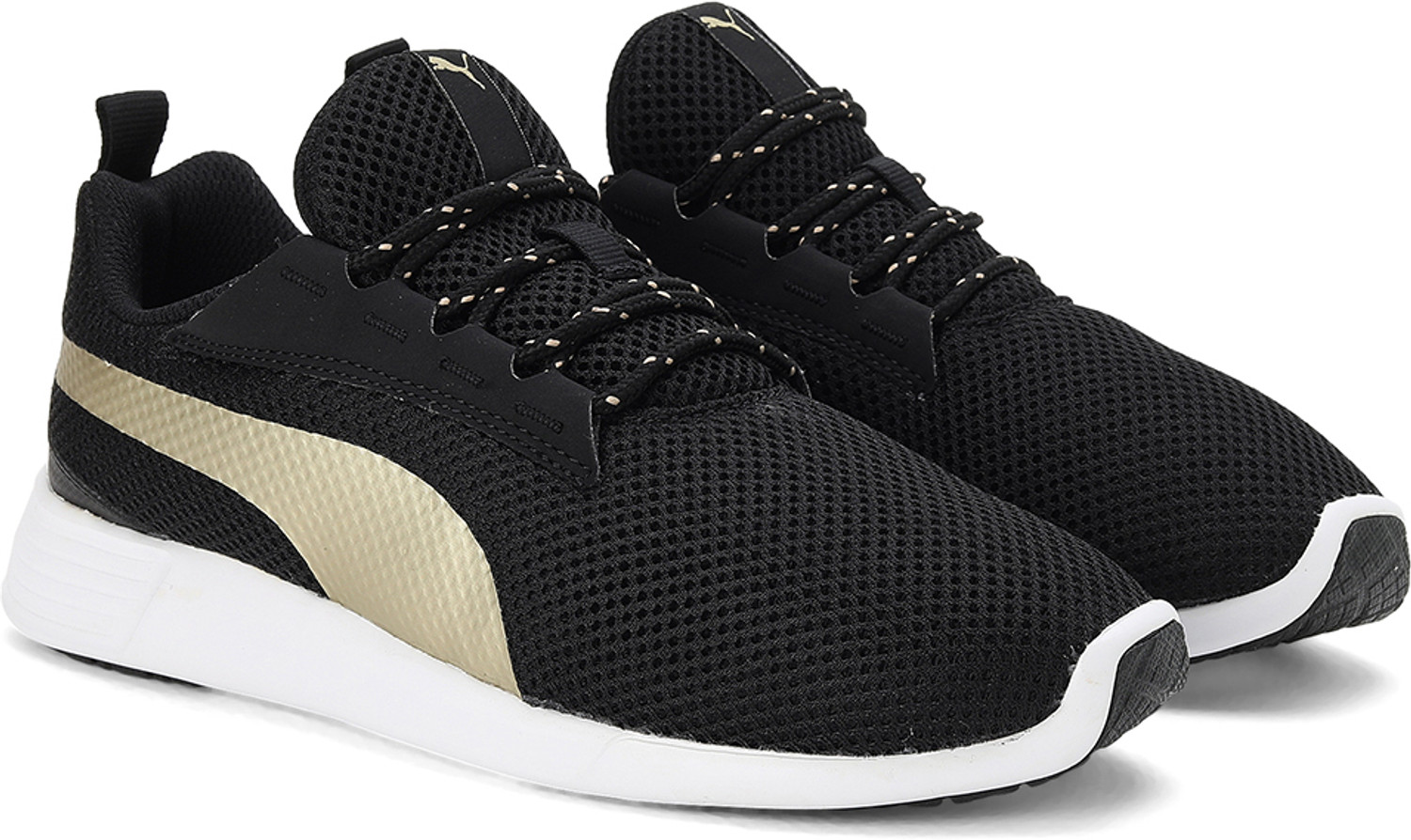 Image of PUMA Smash v2 L Sneakers For Women (Black , 4)
