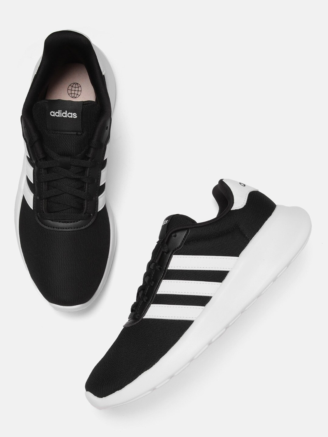 Image of ADIDAS LITE RACER 3.0 Running Shoes For Men (Black , 12.5)