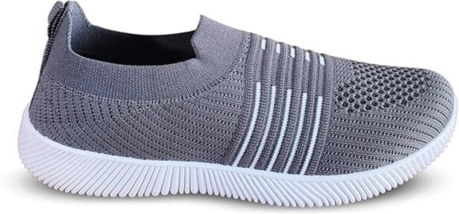 Image of FootStation Alia Slip On Sneakers For Women (Grey , 8)