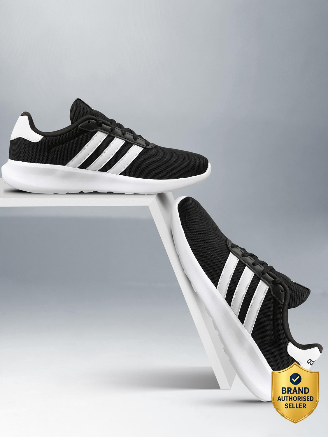 Image of ADIDAS LITE RACER 3.0 Running Shoes For Men (Black , 12.5)