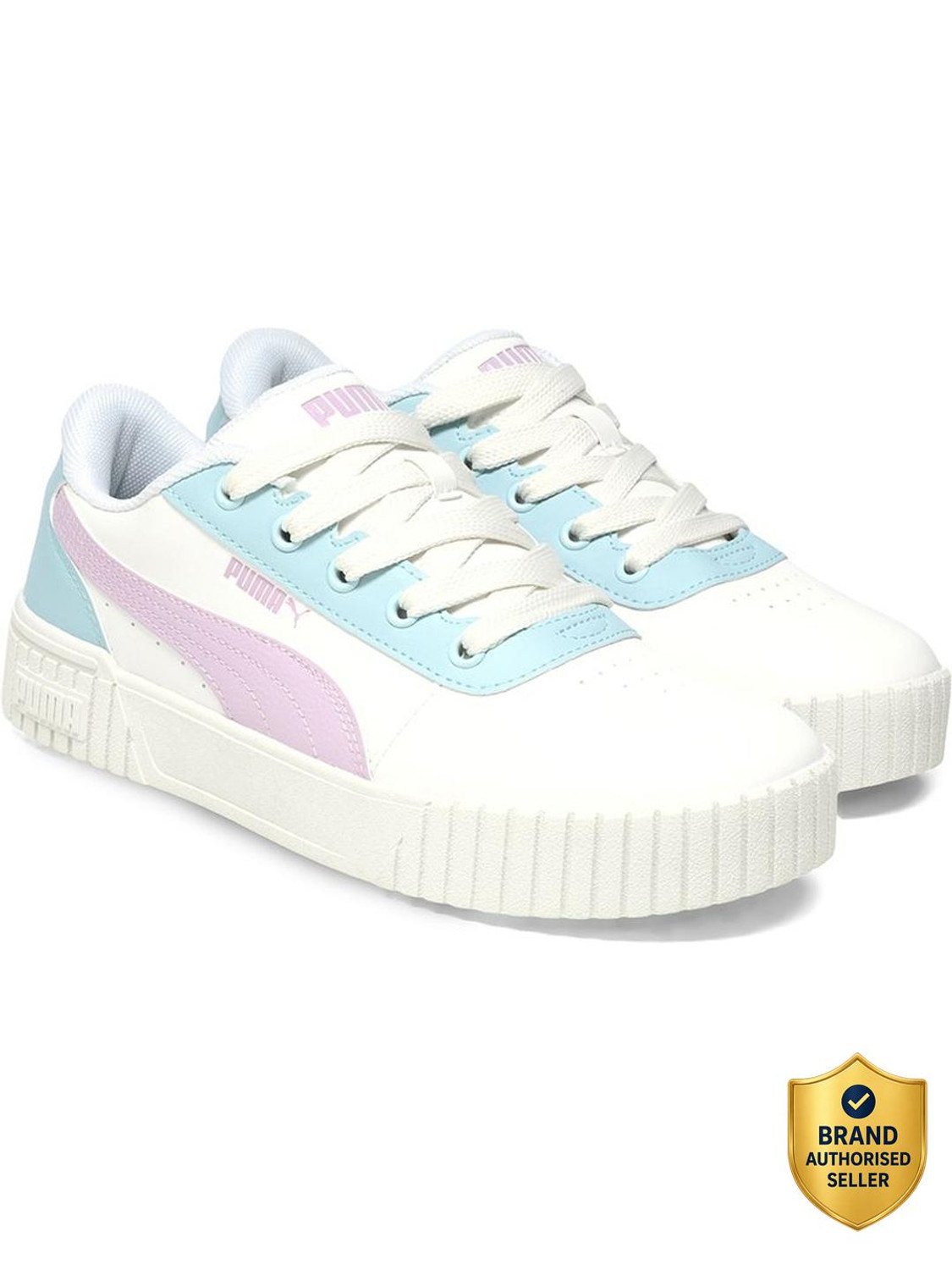 Image of PUMA Shuffle Perf Sneakers For Women (White , 3)