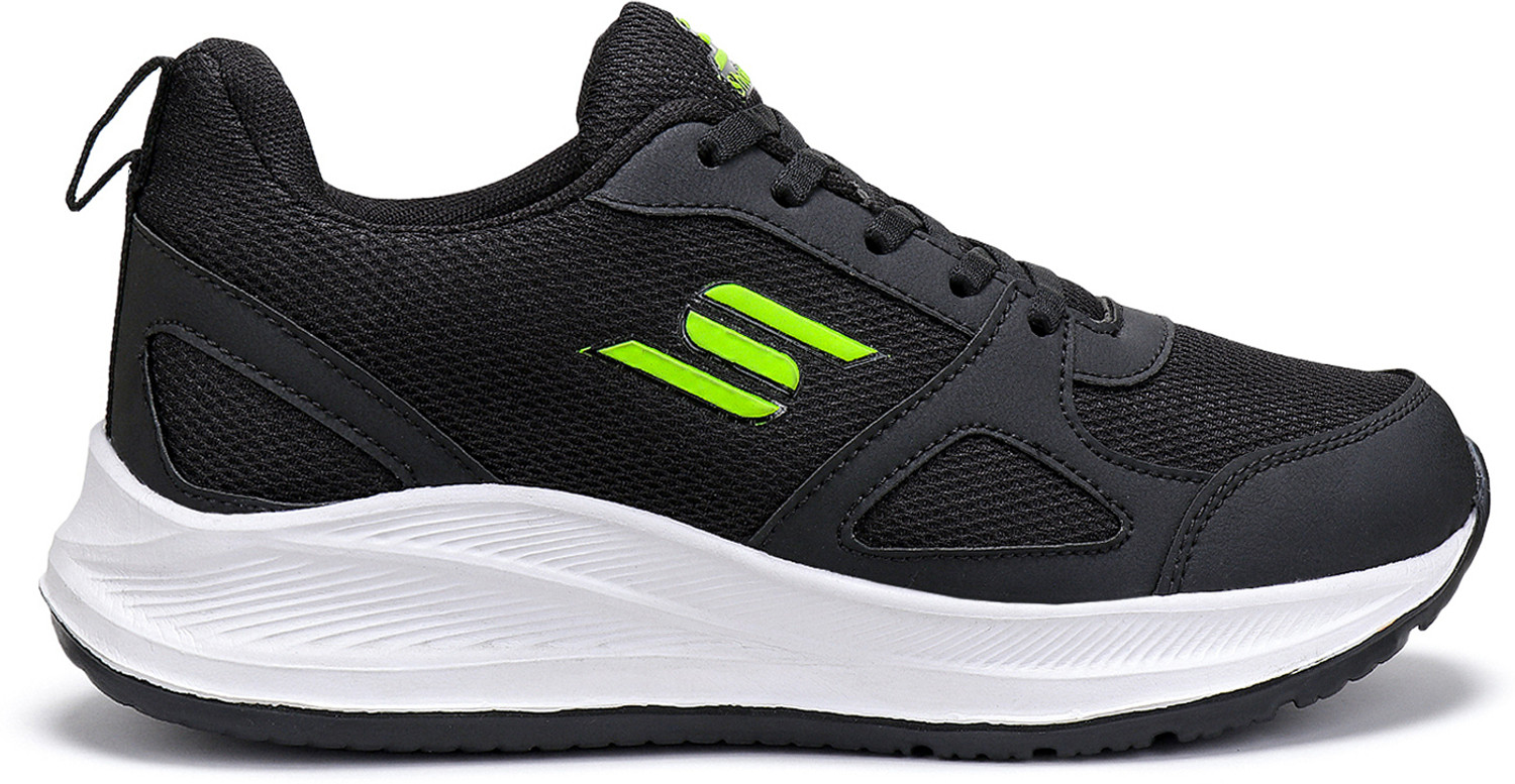 Image of World Wear Footwear Premium Sports , Trending , Stylish Running Shoes For Men (Black, Green , 8)