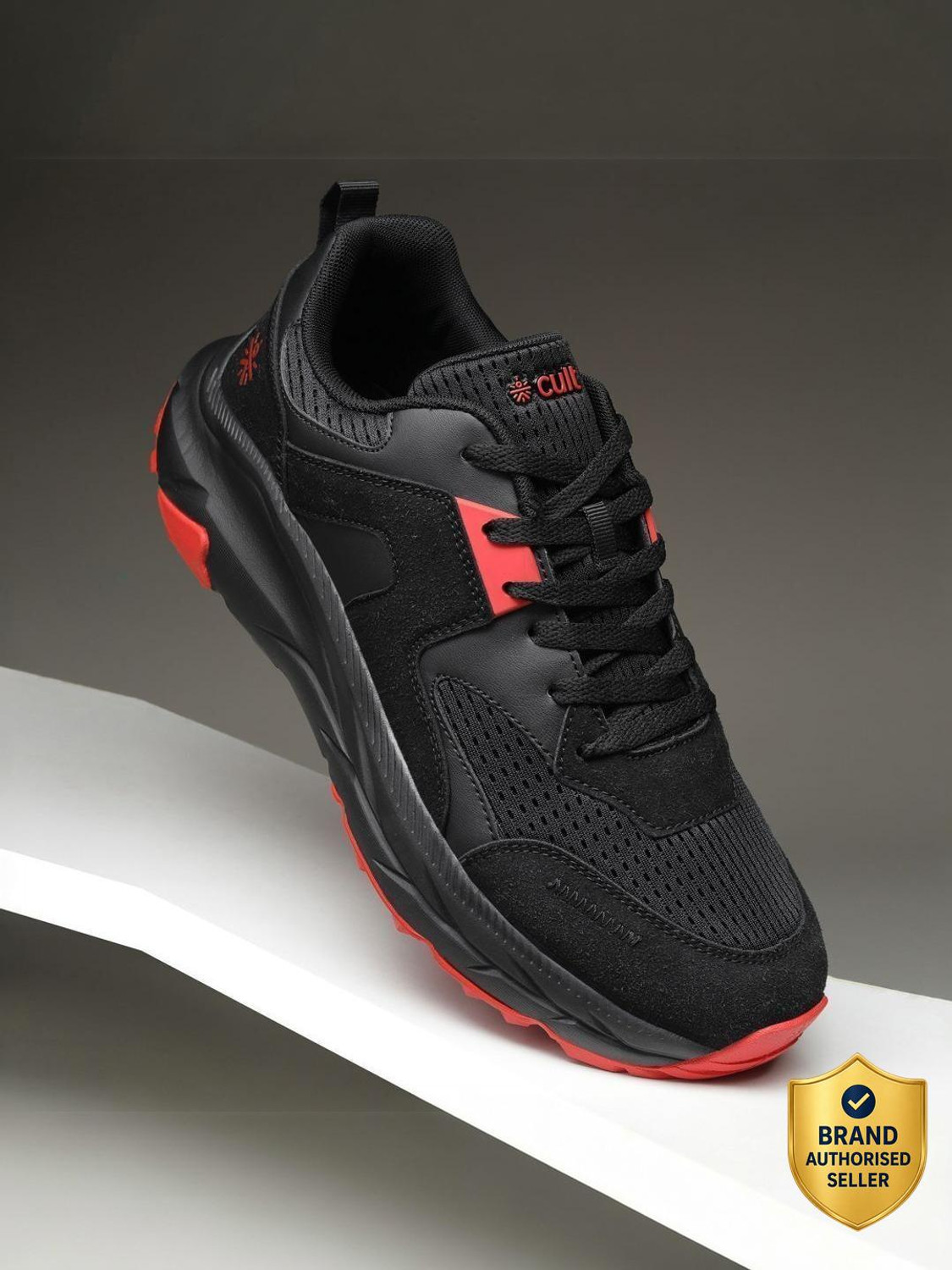Image of Cult Vadyr Running Shoes Breathable Mesh Upper Enhanced Cushioning Superior Grip Running Shoes For Men (Grey , 6)