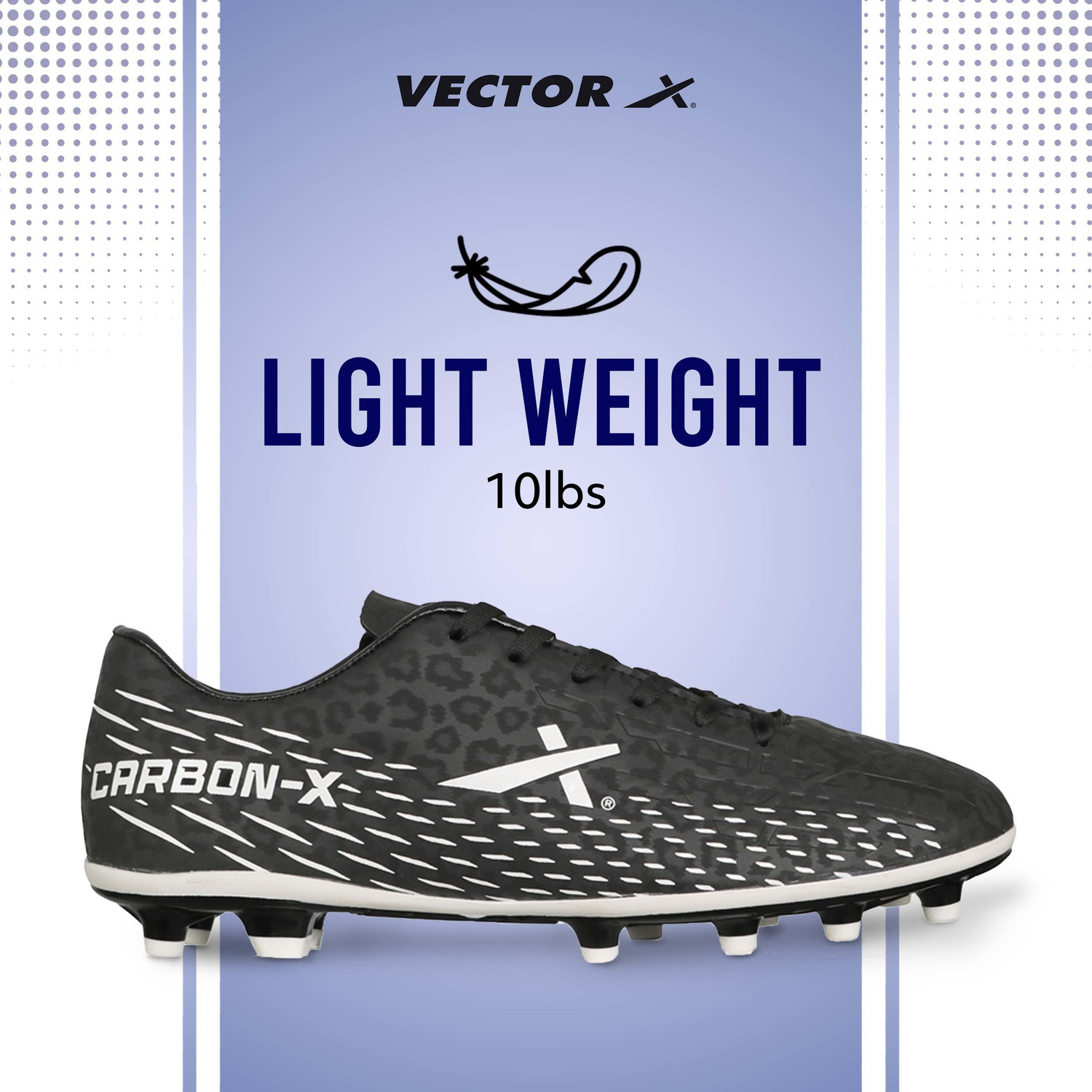 Image of VECTOR X Carbon X Soccer Studs Synthetic Leather | TPU Sole Material Football Shoes For Men