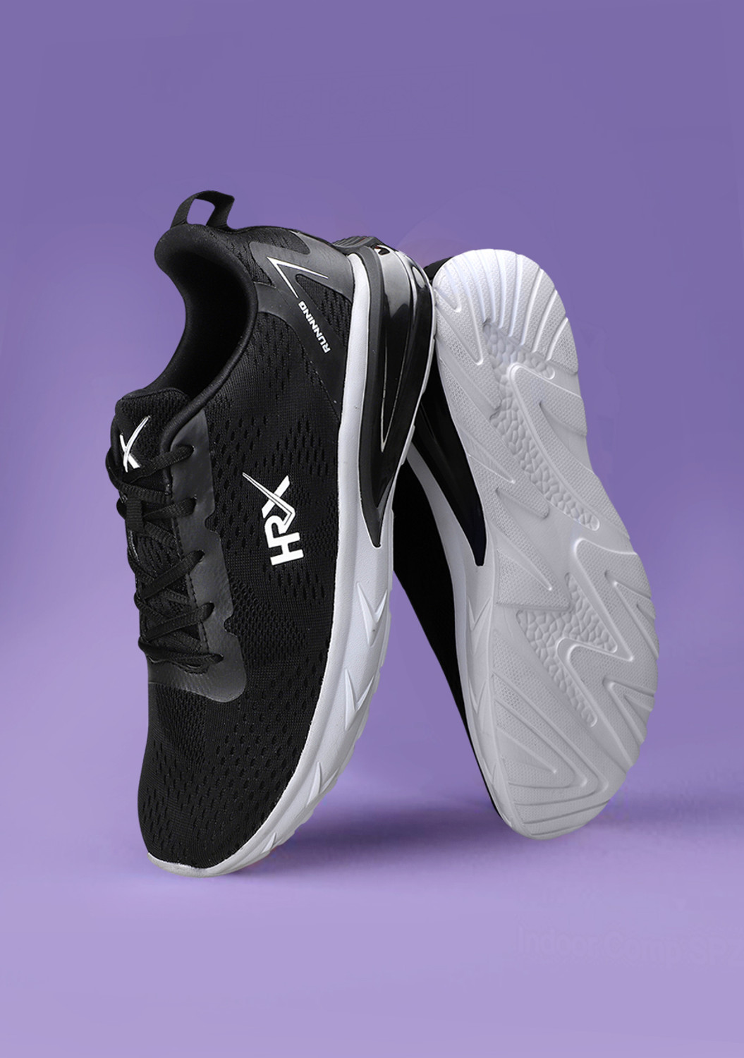 Hrx black running shoes store