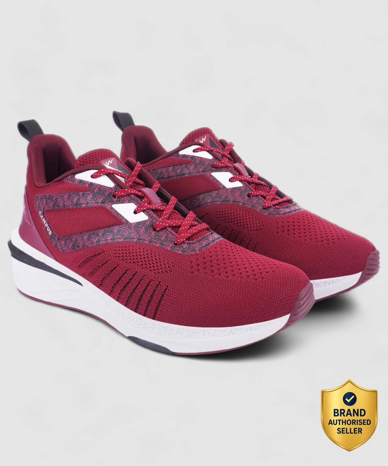 Image of CAMPUS DRAGON Running Shoes For Men (Burgundy , 12)
