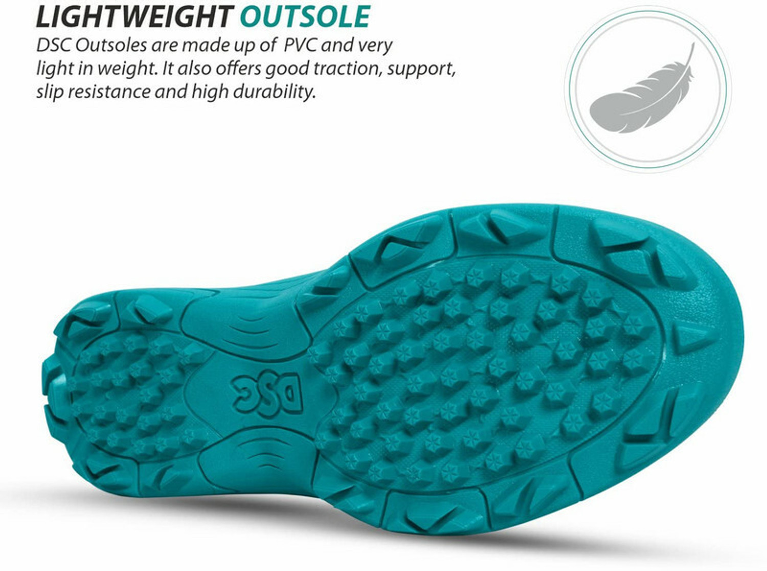 Image of DSC Beamer X Polyvinyl Chloride, Color - Dark Cyan, UK 12 Cricket Shoes For Men