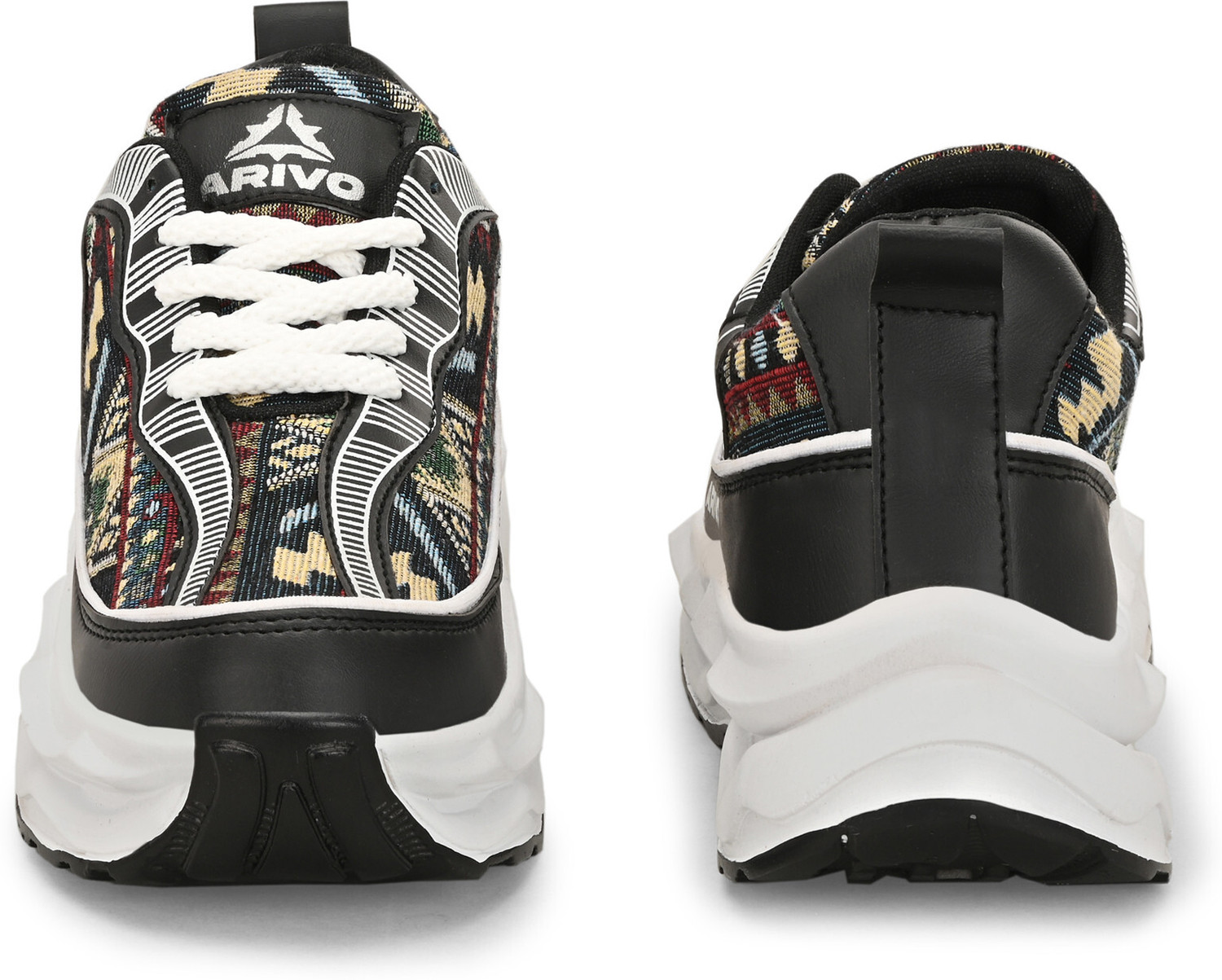 Image of Arivo Men's Chunky Sneaker Casual Sport Shoe With Thick Sole Walking Shoes For Men (Black, White , 9)