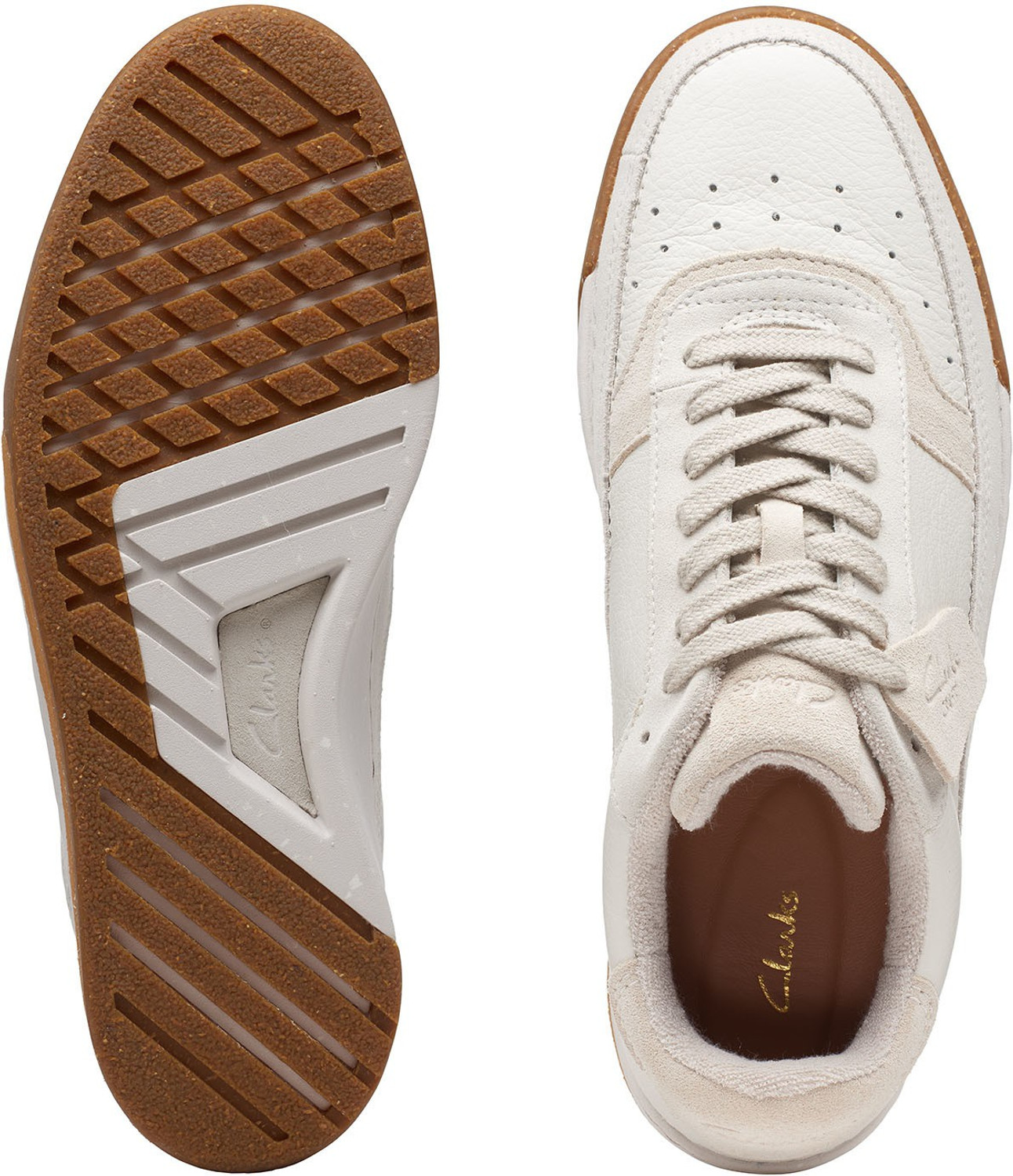 Image of CLARKS CraftCourtLace WHITE COMB Casuals For Men