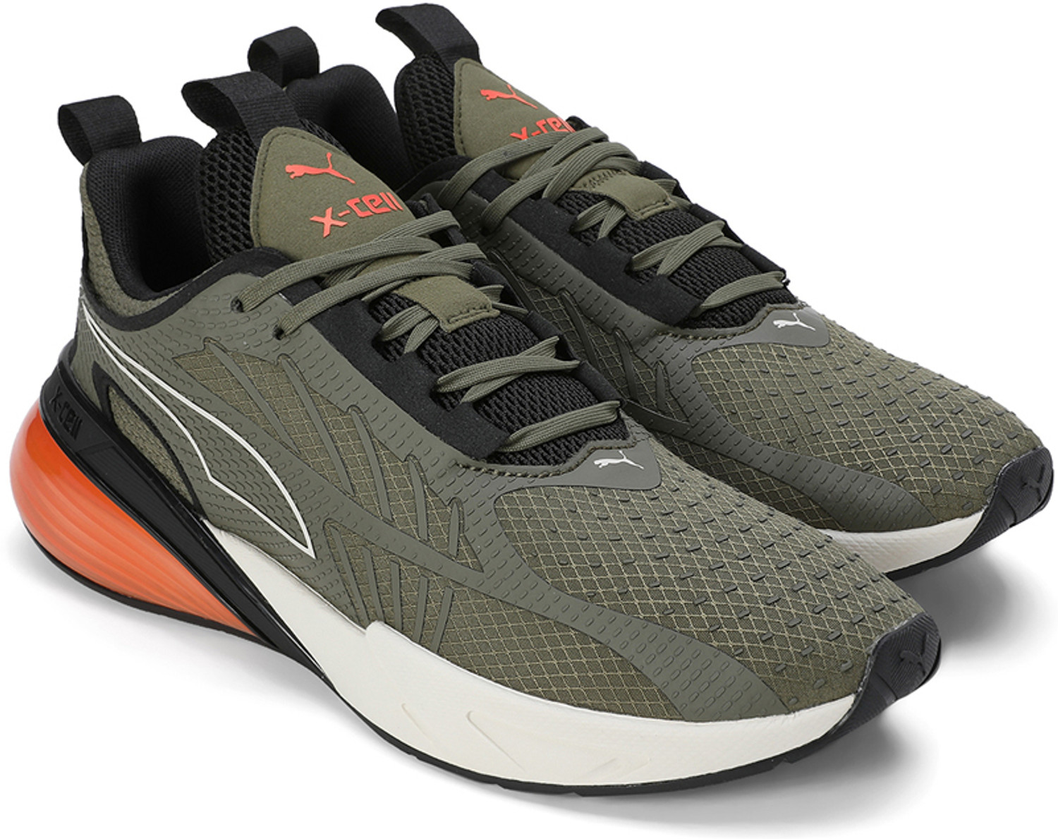 Image of PUMA X-Cell Action Running Shoes For Women (Green , 3.5)