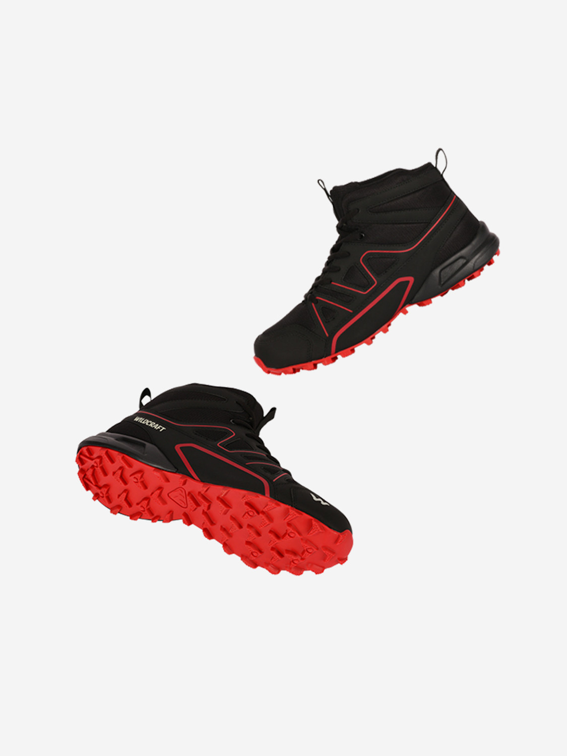 Wildcraft Magellan Hiking & Trekking Shoes For Men (Black, Red) Price