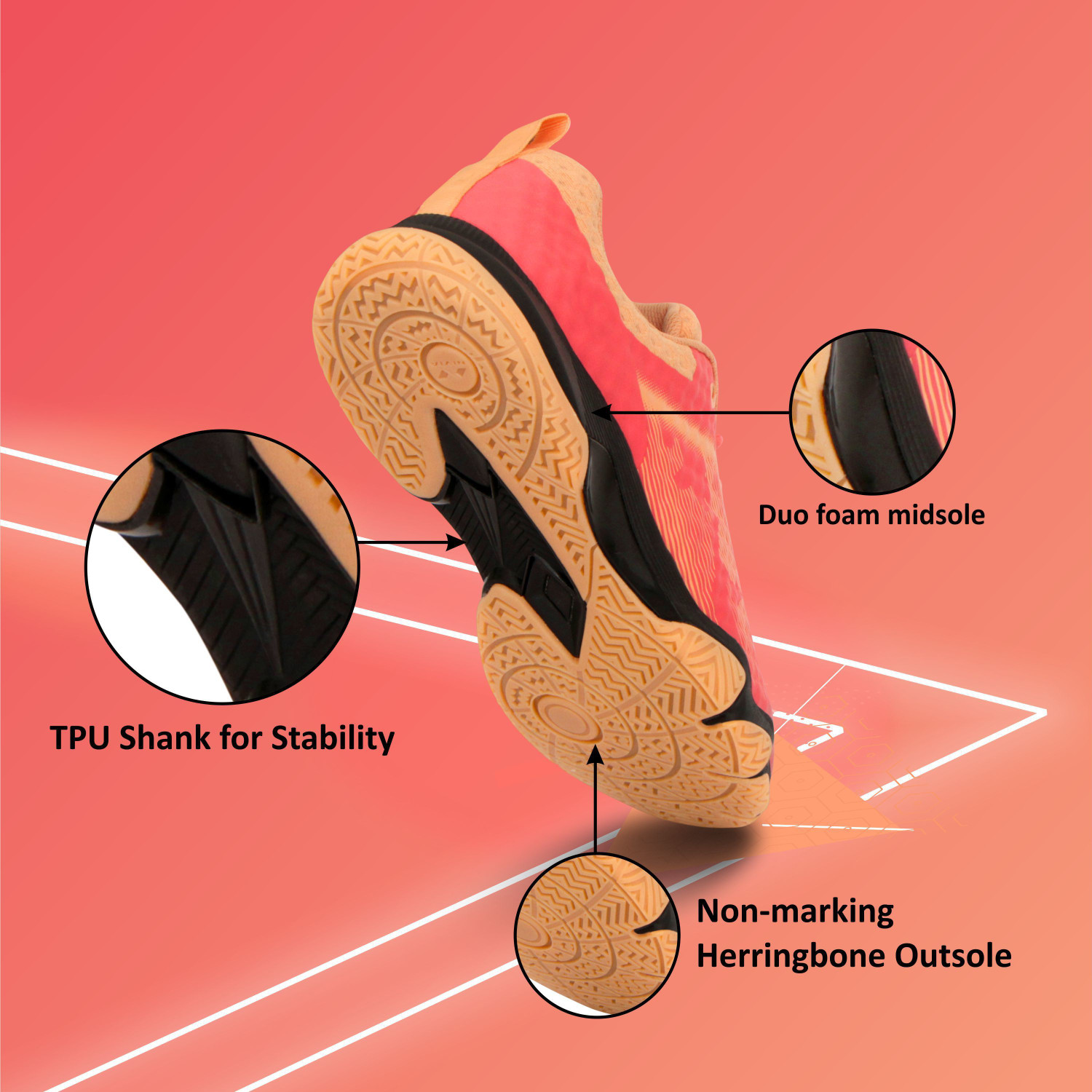 Image of NIVIA Powerstrike 2.0 Badminton Shoes For Men