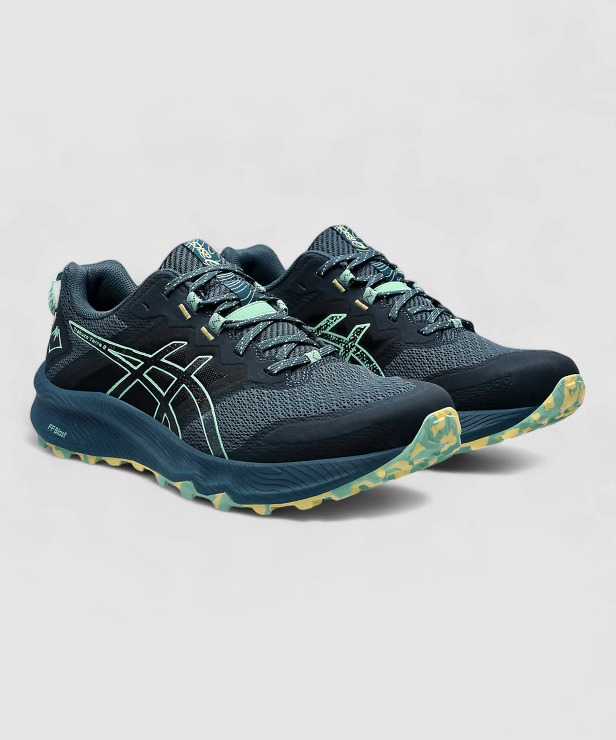 Image of Asics Trabuco Terra 2 Running Shoes For Men (Blue , 12)