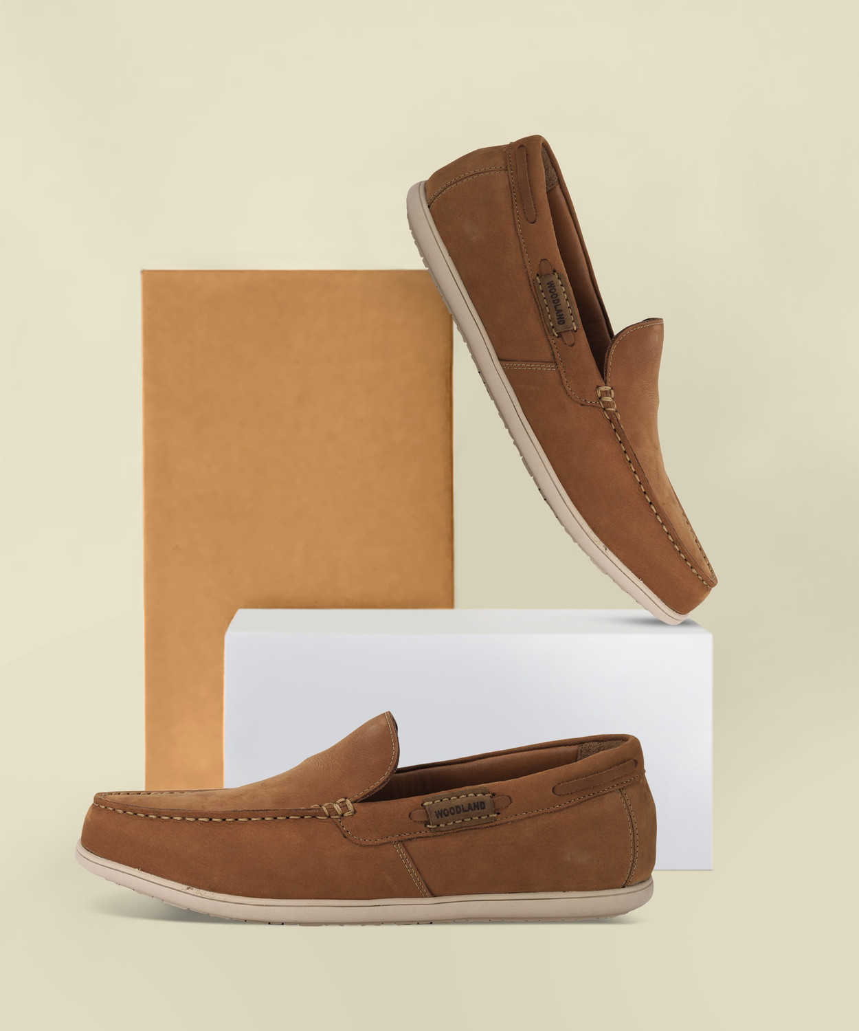 WOODLAND Boat Shoes For Men (Brown 9) Price History