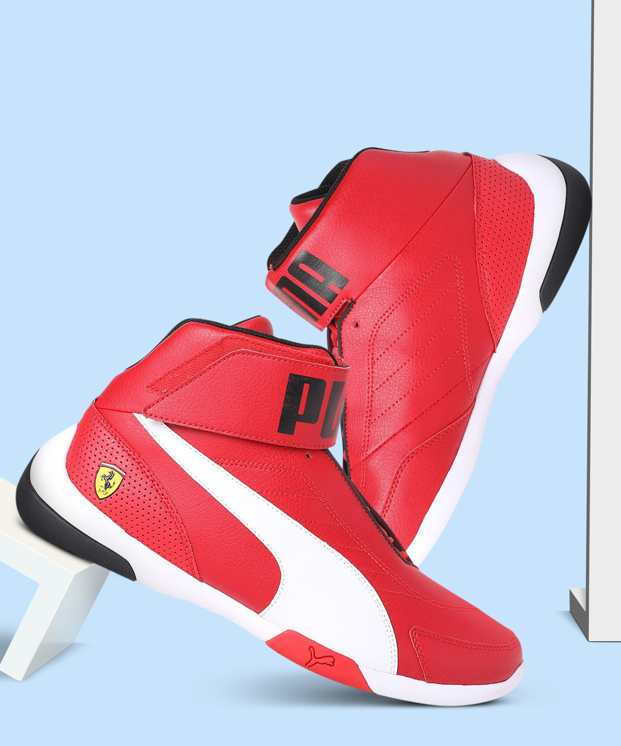 Image of PUMA Ferrari Kart Cat Mid III High Tops Running Shoes For Men