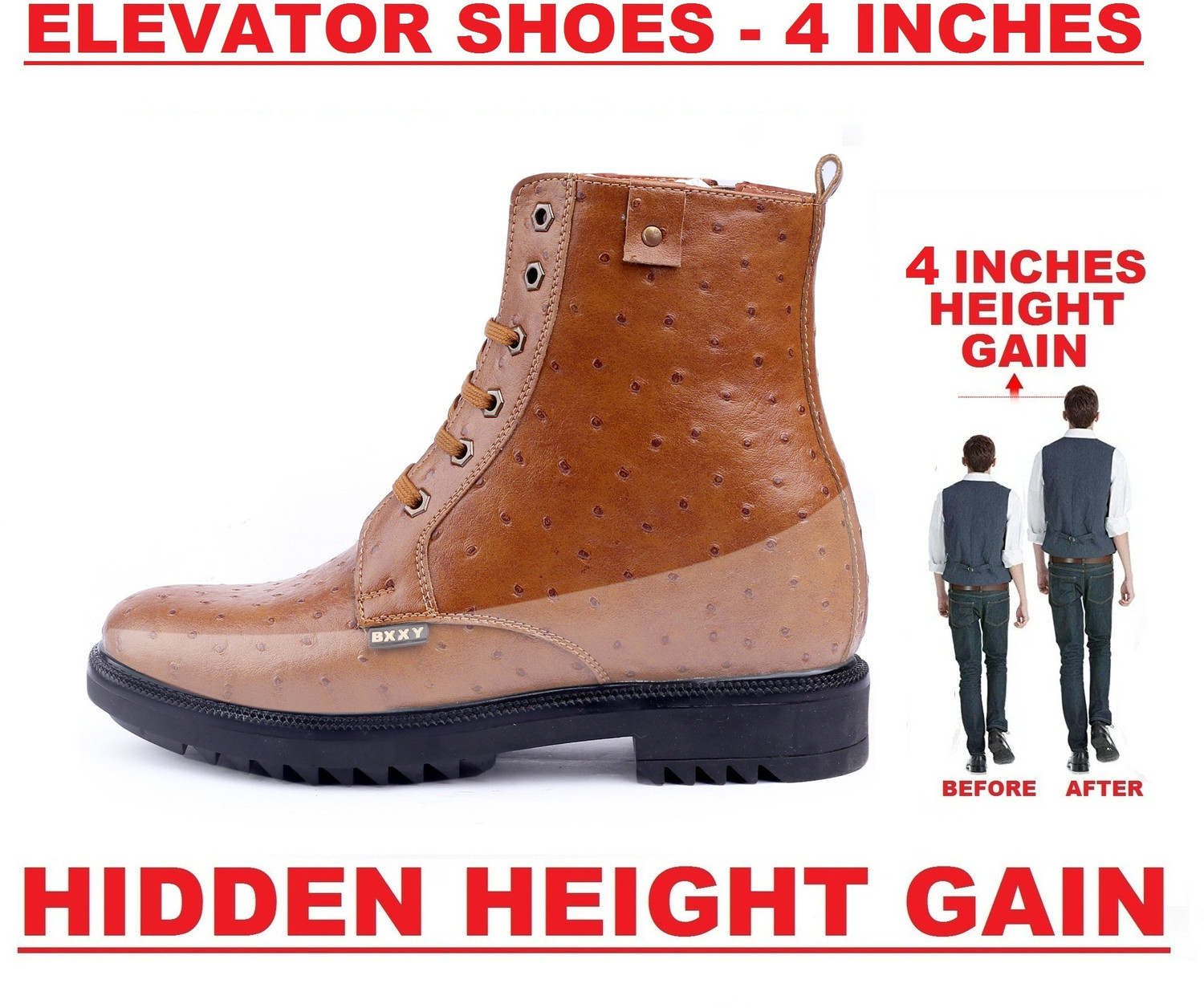 Height increasing sales shoes 4 inches