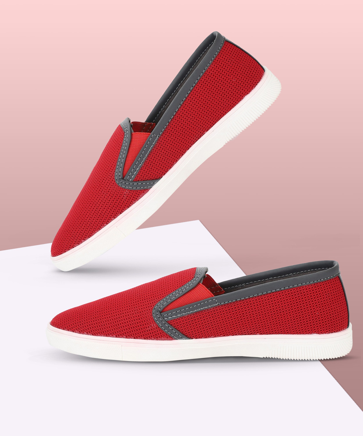 PROVOGUE Slip On Sneakers For Men Red Price History