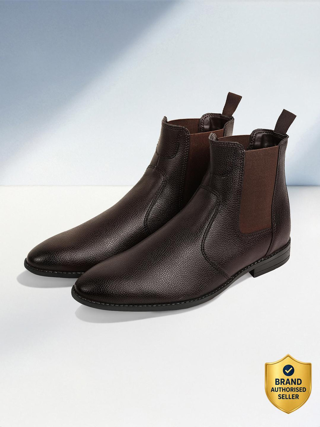 LOUIS STITCH Coffee Brown Chelsea Boots for Riding Biking for Men - RG