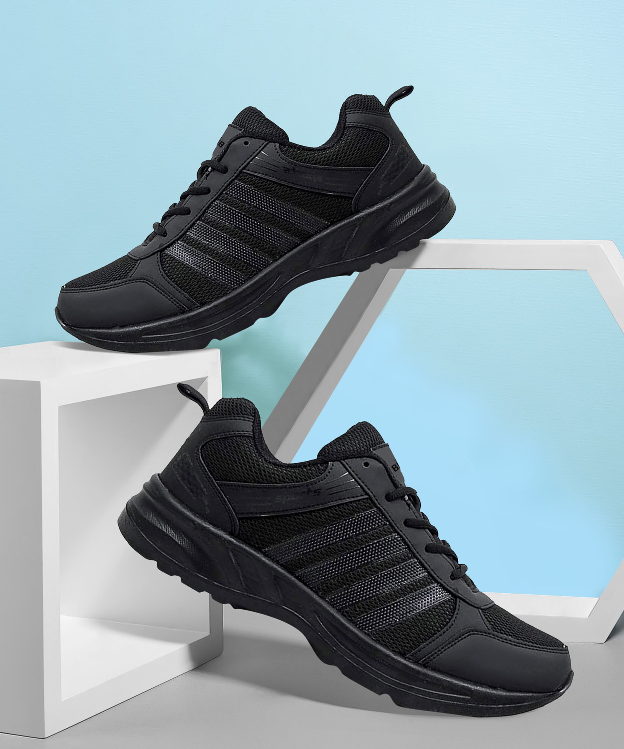 Image of SEGA Running Shoe Running Shoes For Men (Black , 10)