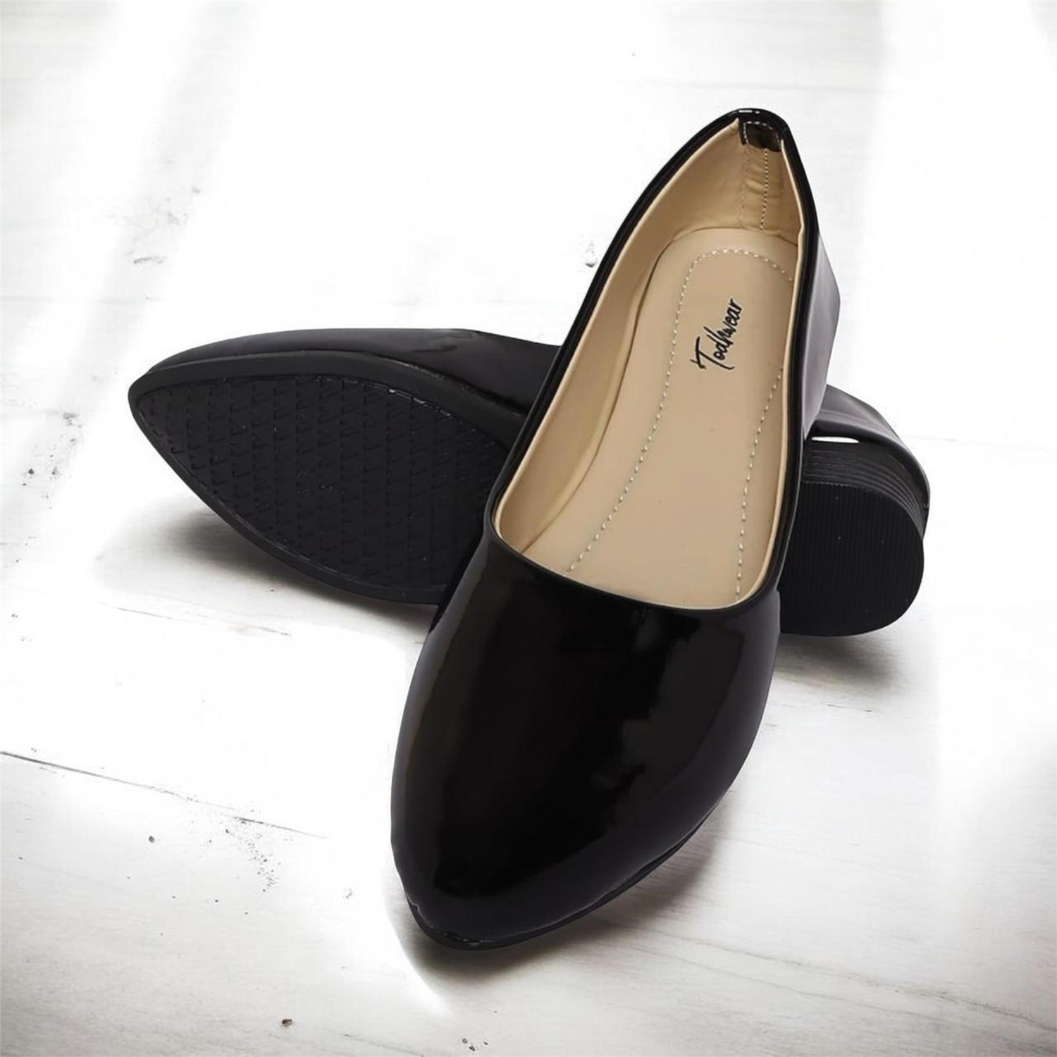 Image of TOSHINA SHOES KING Bellies Slip On For Women (Black , 8)