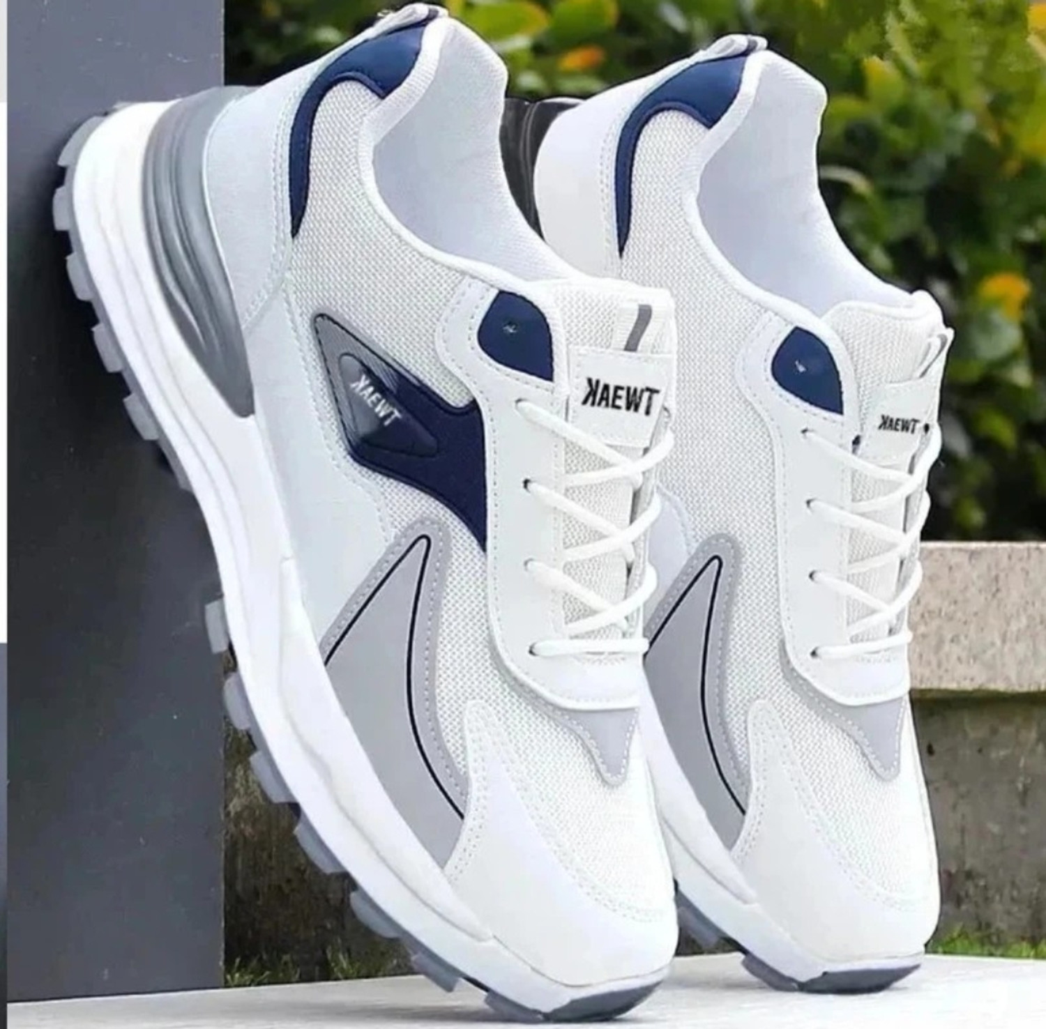 Image of BRUTON Running Shoes | Lightweight Breathable Mesh Sports Shoes | Comfortable Running Shoes For Men (White , 10)