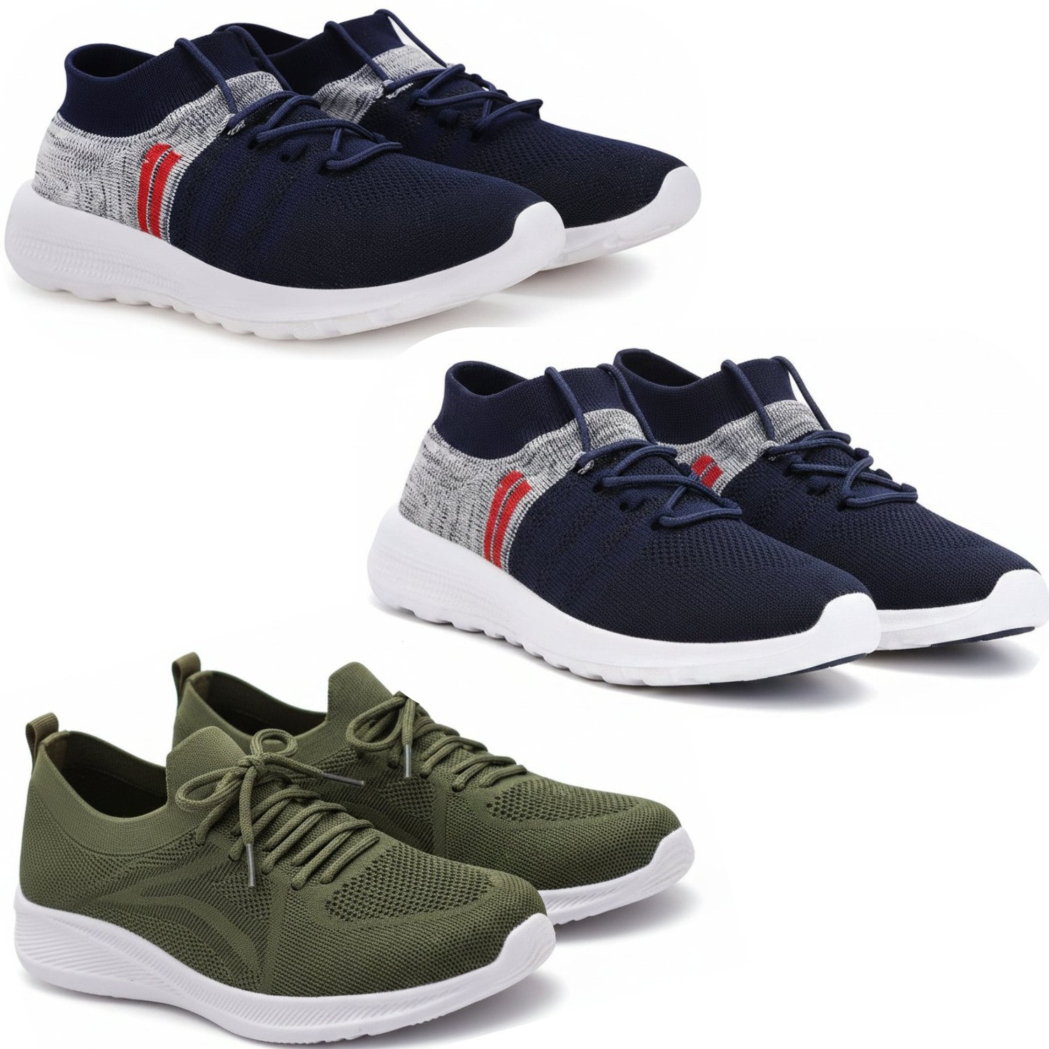 Image of ontour Men's Sports Shoes - Lightweight & Comfortable Running Sneakers Sneakers For Men (Navy, Blue , 9)