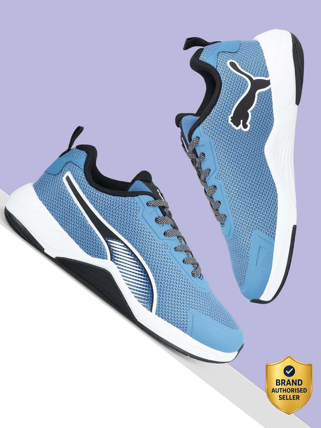 Image of PUMA Pacer Future Knit Running Shoes For Men (Blue , 6.5)