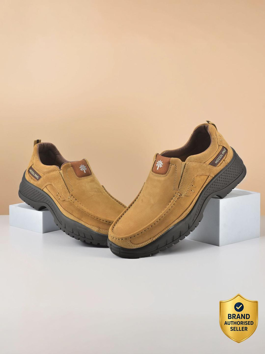 Slip On Lightweight Comfortable Easy Wear Casuals For Men (Camel , 9)