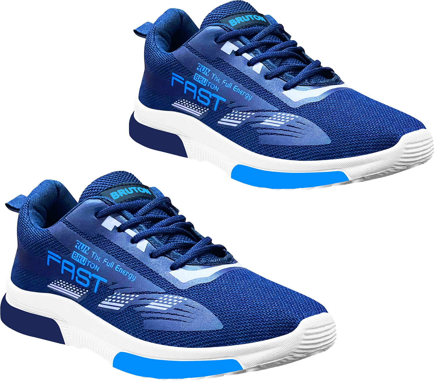 Image of BRUTON Running Shoes | Lightweight Breathable Mesh Sports Shoes | Comfortable Running Shoes For Men (White , 10)