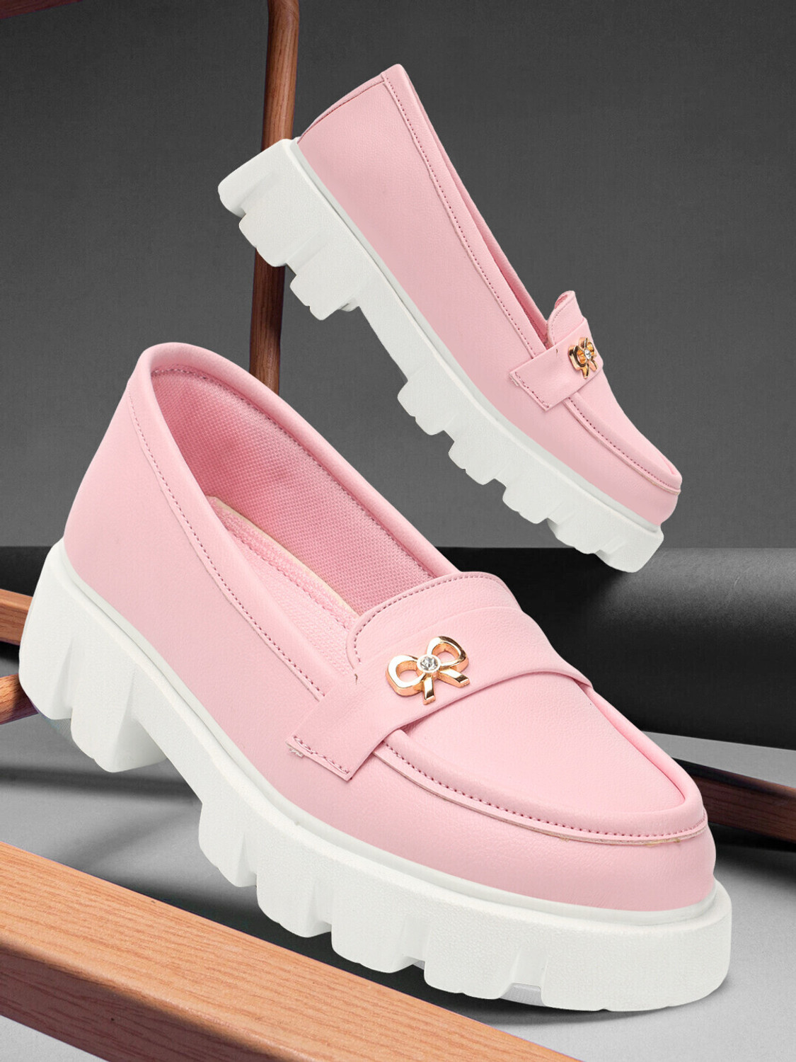 Image of Deals4you Women Soft Comfortable Slip-On Buckle Loafers for Casual Loafers For Women Loafers For Women (Purple , 3)
