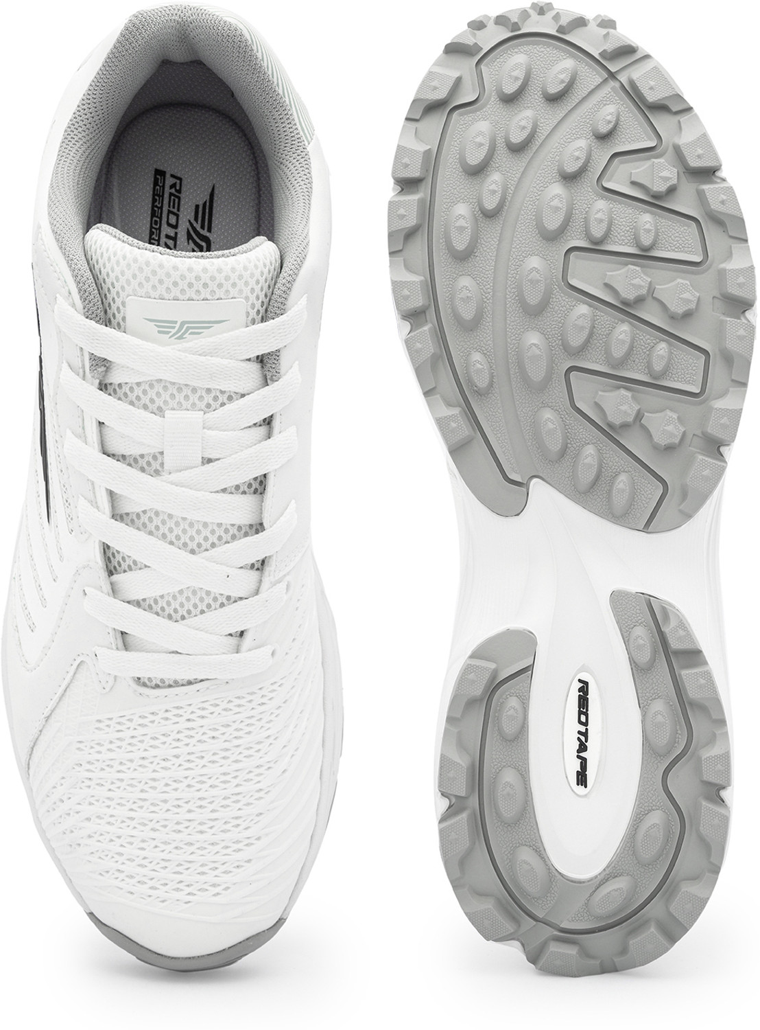 Image of RED TAPE Performance Cricket Shoes | Shock Absorption, Agile Movement, Superior Support Cricket Shoes For Men (White , 10)
