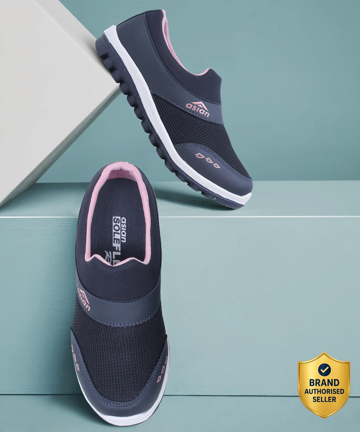 Riya-04 Sports,Gym,Casual,Walking Running Shoes For Women  (Navy, Pi