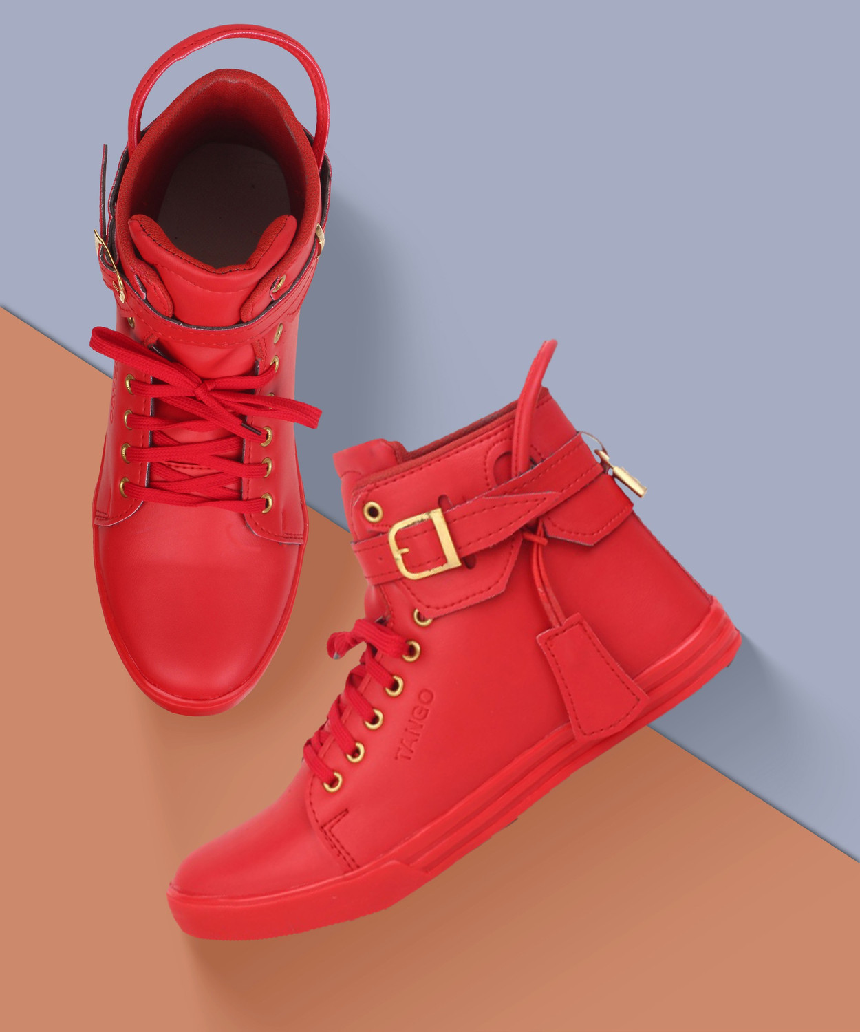 Red colour boots shop