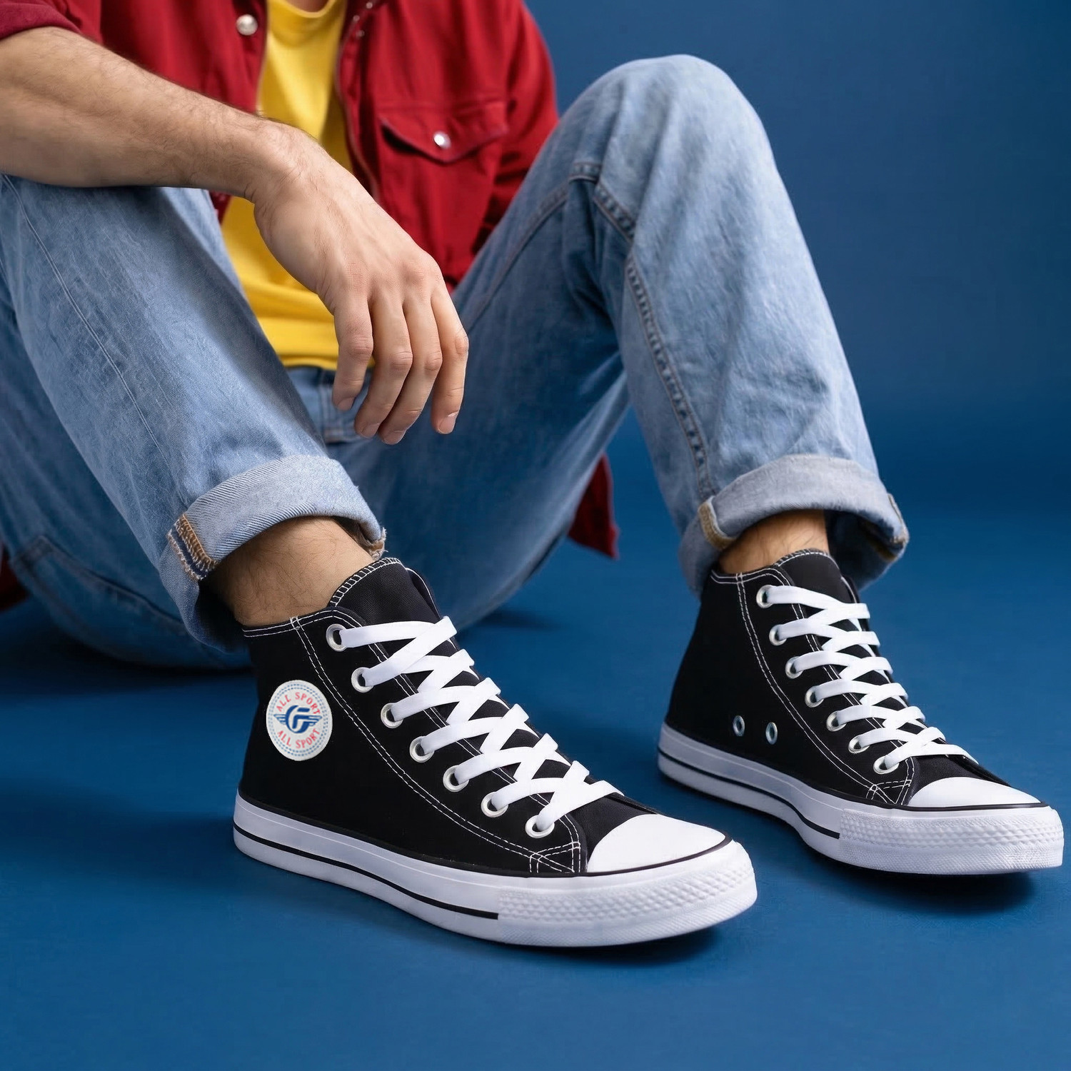 Sneakers For Men  (Black)