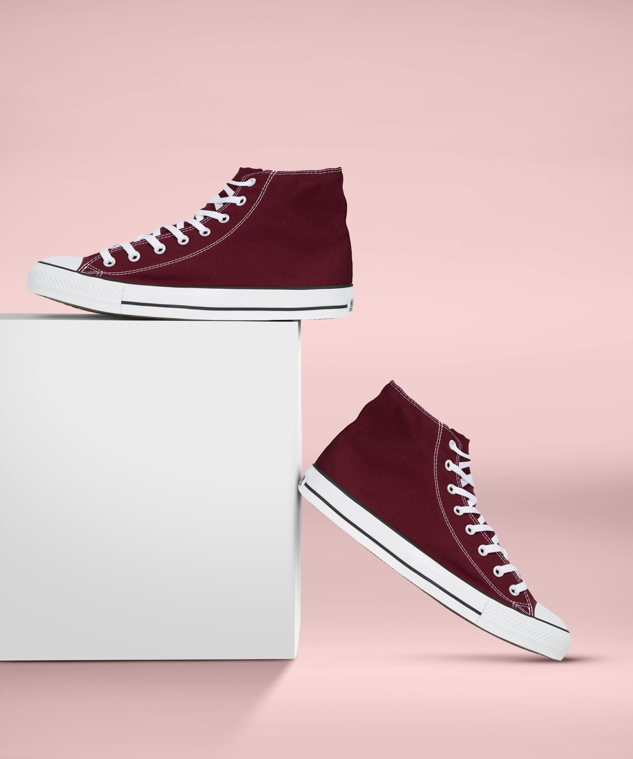 TRENDUTY High Top Canvas Canvas Shoes For Men Maroon 8 Price History