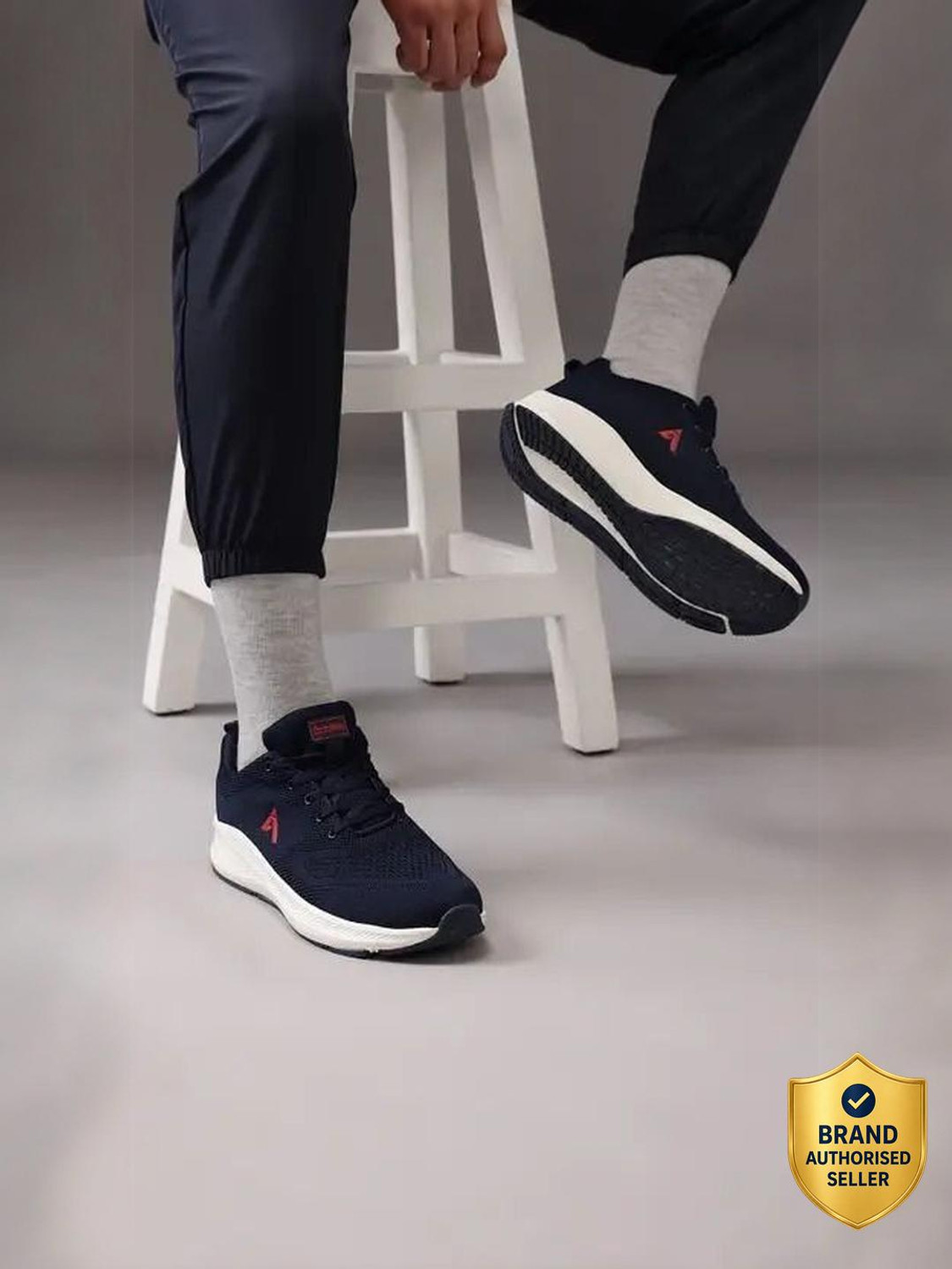ACTION Athleo ATG-496 Men's Navy Mesh Best Comfort Running Gym & Sports Shoes Sneakers For Men