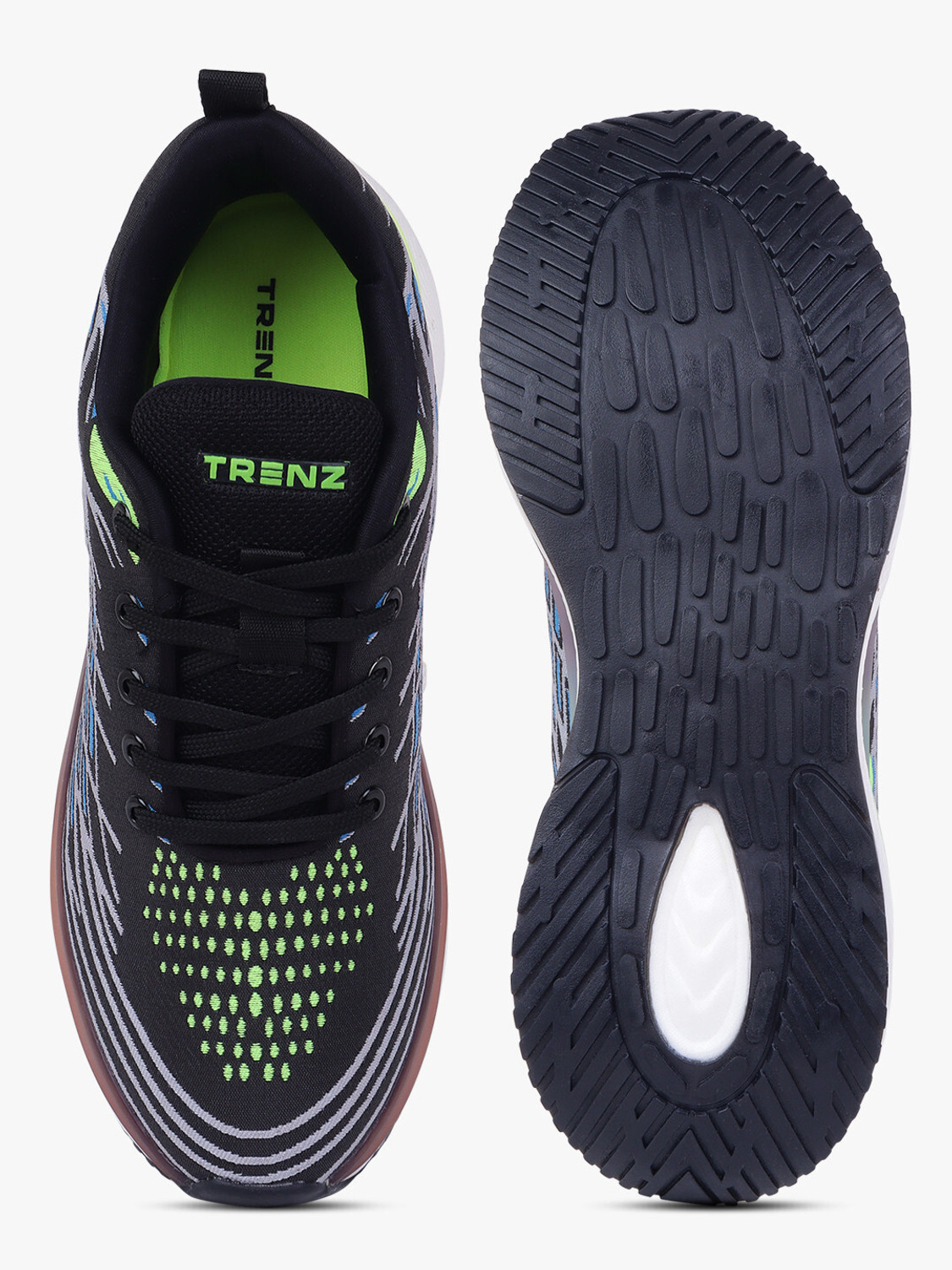 Image of Trenz ELEMENT Running Shoes for Men |Round Toe, Comfort Insole, Slip-Resistance Running Shoes For Men (Black , 8)