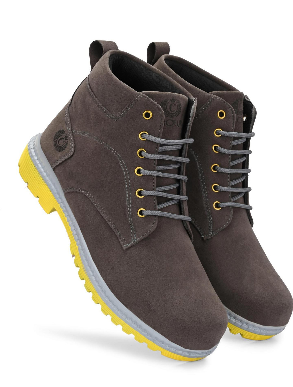 Image of Vellinto MILET Casual Boots For Men ll Synthetic Leather Boots Casuals For Men Boots For Men (Brown , 6)