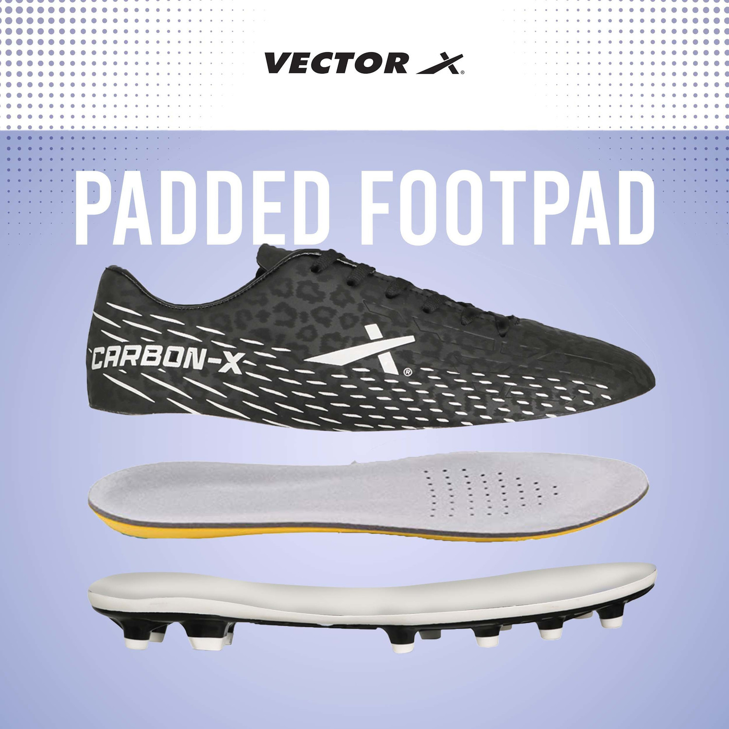 Image of VECTOR X Carbon X Soccer Studs Synthetic Leather | TPU Sole Material Football Shoes For Men