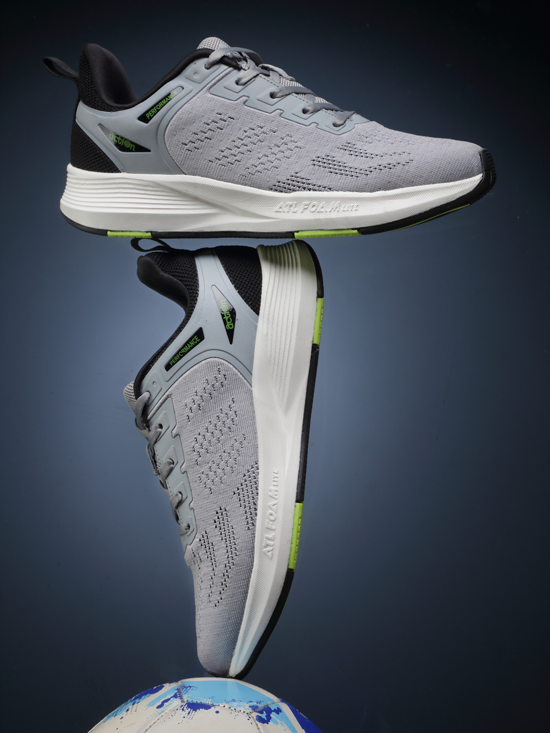 Action grey running sale shoes