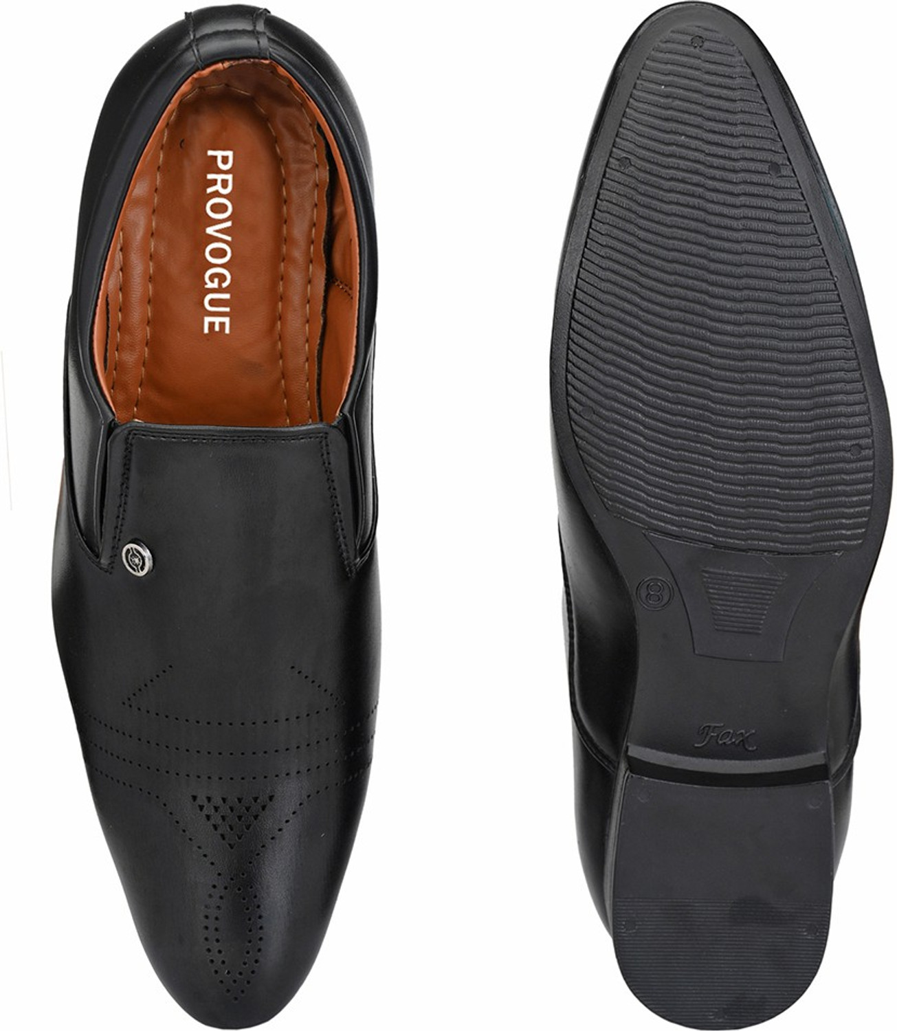 Image of PROVOGUE Formal Shoes for Men Without Lace |Leather formal Shoes |Derby Shoes |Wedding Slip On For Men